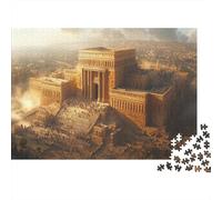 Jerusalem Temple,Puzzles Ancient Architecture Gemusterte Nachhaltige Puzzles Für Erwachsene Hochwertige Holzspielpuzzles 1000pcs (75x50cm)