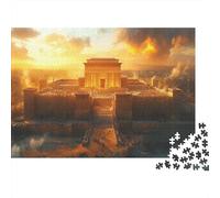 Jerusalem Temple,Rätsel Für Erwachsene 1000pcs (75x50cm),Herausforderungsspiele Ancient Architecture