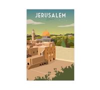 Jerusalem Travel Poster Canvas Poster Bedroom Decor Landscape Office Room Decor Gift 24x36inch(60x90cm)