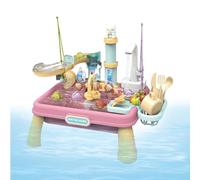 Jeruytgh Children's water game table, Water Plaything Table, Sensory Tables, Hands-On Physics Play, Interactive Design, 47x32x30.5cm, for Classrooms Preschool Outside Family Gathering Park
