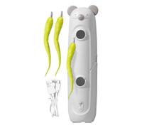 Jeruytgh Interactive Cat Fea-ther Toy, with Suction Cup, 37x9x6cm, Automatic Flufy Kitten Teaser, Wack-A-Mole Cat Toy, Usb Rechargeable, for Your Feline Friends