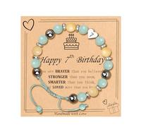 JERYAQTQ Happy Birthday Gifts,Women Birthday Gifts Ideas,Birthday Gifts for Women Adjustable Natural Stone Bracelet Christmas Gifts for Friend
