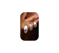 JeryWe Gold Hoop Earrings for Women Small Huggie Hoop Earrings Chunky Gold/Silver Hoops Earring Stack Hypoallergenic Hoops Earring Sets Cartilage Lightweight Gold Jewellery Silver Tone