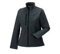 JERZEES Women's Water Resistant & Windproof Soft Shell Jacket in Dark Grey | Size: Large Jerzees Dark Grey L