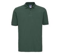 (M, Bottle Green) Russell Mens 100% Cotton Short Sleeve Polo Shirt