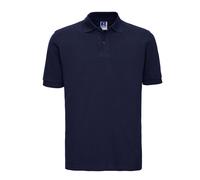 (2XL, French Navy) Russell Mens 100% Cotton Short Sleeve Polo Shirt