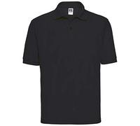 Jerzees Colours Mens 65/35 Hard Wearing Pique Short Sleeve Polo Shirt (L) (Black)