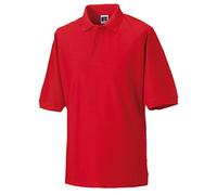 Jerzees Colours Mens 65/35 Hard Wearing Pique Short Sleeve Polo Shirt (L) (Bright Red)