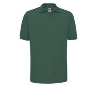 (L, Bottle Green) Russell Mens Ripple Collar & Cuff Short Sleeve Polo Shirt