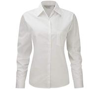 Jerzees Ladies/Womens Long Sleeve Pure Cotton Work Shirt (2XL) (White)
