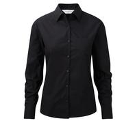 Jerzees Long Sleeve Pure Cotton Work Shirt Russell Black XXL