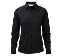 Jerzees Long Sleeve Pure Cotton Work Shirt Russell Black 4XL