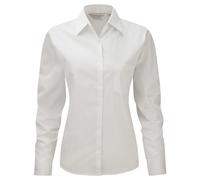 Jerzees Long Sleeve Pure Cotton Work Shirt Russell White XXL