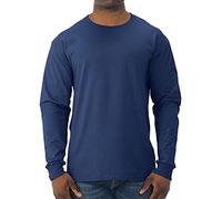 Jerzees Men's Adult Long Sleeve Tee, Navy, Medium