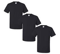 Jerzees Men's Adult Short Sleeve Tee 3 Pack X Sizes, Black, 3X-Large