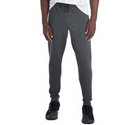 Jerzees Men's Fleece Jogger Pant Sweatpants, Black Heather/Black, X-Large