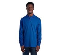 Jerzees Men's Long Sleeve Polo Shirts, Cotton Blend, Two Button Closure, Regular Fit, Sizes S-2x, Royal, Medium