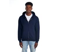 Jerzees Men's Fleece Hooded Sweatshirt, Full Zip-Navy, Large