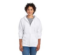 Jerzees Men's NuBlend Fleece Hoodies & Sweatshirts, Cotton Blend, Sizes S-3x Hooded, Full Zip-White, Large