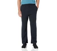 Jerzees Men's NuBlend Fleece Sweatpants with Pockets, Relaxed Fit, Cotton Blend, Open Bottom-Black, Large