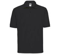 JERZEES Men's Russell Classic Short Sleeve Polycotton Polo Shirt in Black | Size: 6XL Jerzees Black 6XL