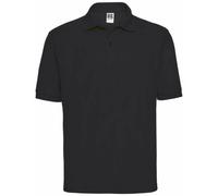 JERZEES Men's Russell Classic Short Sleeve Polycotton Polo Shirt in Black | Size: Medium Jerzees Black M