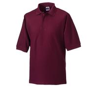JERZEES Men's Russell Classic Short Sleeve Polycotton Polo Shirt in Burgundy | Size: Medium Jerzees Burgundy M