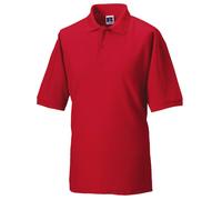 JERZEES Men's Russell Classic Short Sleeve Polycotton Polo Shirt in Red | Size: Large Jerzees Red L