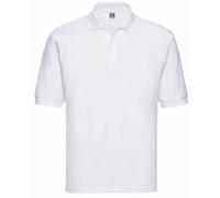 JERZEES Men's Russell Classic Short Sleeve Polycotton Polo Shirt in White | Size: 5XL Jerzees White 5XL