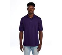 Jerzees Men's Short Sleeve Polo Shirts, Cotton Blend, Two Button Closure, Regular Fit, Sizes S-5x, Deep Purple - Dri-Power, Large