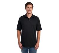 Jerzees Men's Short Sleeve Polo Shirts, SpotShield Stain Resistant, Sizes S-5x, Black, Medium