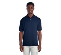 Jerzees Men's Spot Shield Polo Sport Shirt, Short Sleeve-Navy, Large