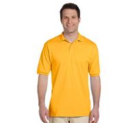 Jerzees Men's Spot Shield Short Sleeve Polo Sport Shirt, Gold, Medium