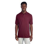 Jerzees Men's Spot Shield Short Sleeve Polo Sport Shirt, Maroon, Medium