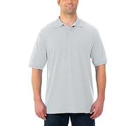 Jerzees Men's SpotShield Short Sleeve Polo Shirt, Ash, Large