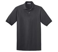 Jerzees Men's SpotShield Short Sleeve Polo Shirt, Charcoal, Medium