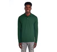 Jerzees Men's SpotShield Stain Resistant Polo Shirts (Short & Long Sleeve), Long Sleeve - Forest Green, S
