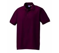 Jerzees Russell Mens Ultimate Cotton Pique Polo Shirt Burgundy 3XL