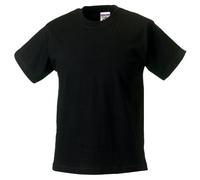 Jerzees Schoolgear Childrens Classic Plain T-Shirt (7-8) (Black)