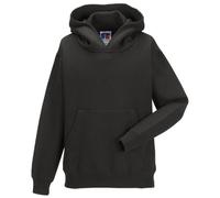 Jerzees Schoolgear Childrens Hooded Sweatshirt (7-8) (Black)