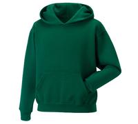 Jerzees Schoolgear Childrens Hooded Sweatshirt (9-10) (Bottle Green)
