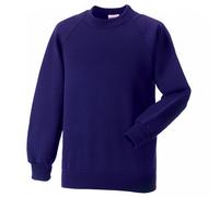 Jerzees Schoolwear Jerzees Schoolgear Raglan Sleeve Sweatshirt in Purple | Size: 7-8 Years Jerzees Schoolwear Purple 7-8 Years