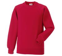 Jerzees Schoolwear Jerzees Schoolgear Raglan Sleeve Sweatshirt Pack of 2 in Red | Size: 1-2 Jerzees Schoolwear Red 1-2