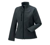 JERZEES Women's Water Resistant & Windproof Soft Shell Jacket in Dark Grey | Size: Medium Jerzees Dark Grey M
