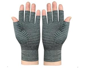 Jesata 1 Pair Copper Infused Arthritis Gloves | Medical-Grade Copper Fiber Gloves Elastic Warmth and Compression Therapy Gloves | Compression Gloves for Arthritis Pain Relief, Carpal Tunnel, Injuries