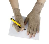 Jesata Arthritis Compression Gloves for Men & Women - Open Finger Design With Wrist Support, Hand Therapy for Carpal Tunnel, Arthritis Pain Relief - Breathable Moisture Wicking Fabric