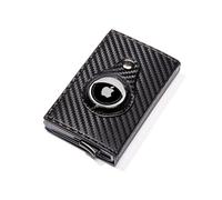 Jesata Slim Minimalist Smart Carbon Fibre Leather Wallet, Mens Wallet RFID Protection, Black Minimalist Wallet Holder- Perfect Slim Wallet for Men with Money Back Guarantee