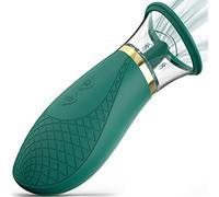 Jesbenna Clitoral Sucking Vibrator Sex Toys, 3 Sucking 9 Licking Modes Nipples Clit Sucker for Quick Orgasm, Tongue Vibrators Adult Toys for Women Couples (Green)