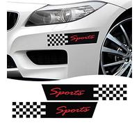 jeseny 2 PCS Car Body Vinyl Sticker, Personalized Plaid Covering Scratches Car Stickers, 15.7" Front Rear Bumper Decorative Pulling Flowers, Universal for DIY Sports Style Sticker (Multicolor)
