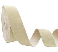 JESEP 1.5 inch Glitter Yellow Knit Elastic Band for Sewing 5 Yards Metallic Gold Ribbon Trims Spool Non-Slip Heavy Elastic Stretchy Strap for Pants Waistband-Wigs-Skirts-Craft Projects